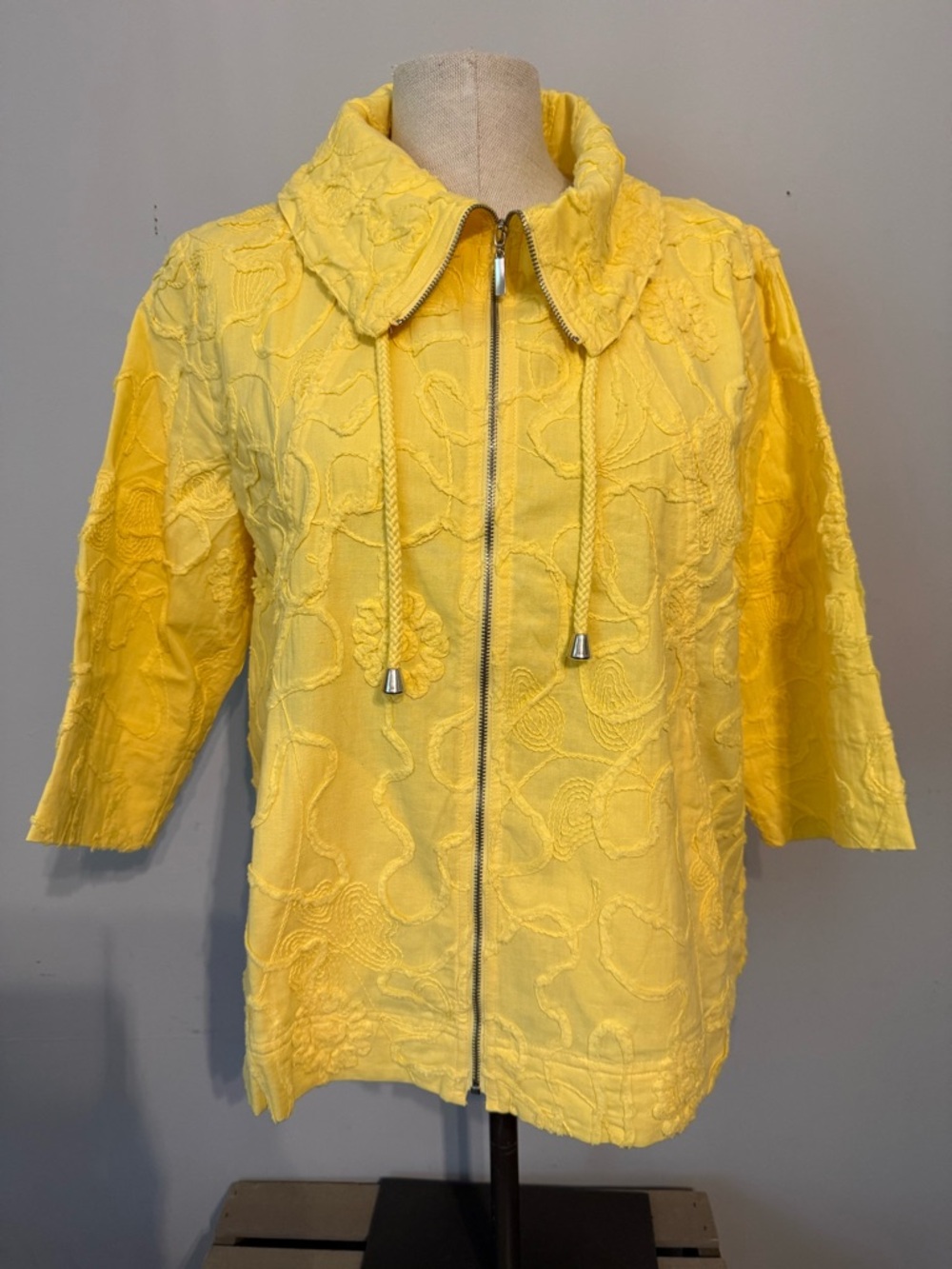 Vibrant Yellow Quilted Jacket